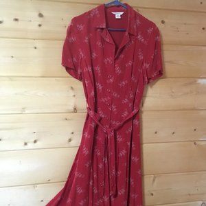 Sundance, sz 10, classic red silk dress